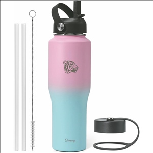 Stainless Steel Water Bottle Vacuum Insulated (Cold for 48 Hrs, Hot for 24 Hrs),32oz Tumbler Travel